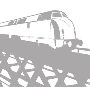 Trains, Trollies and Transportation Icon - Train On Bridge